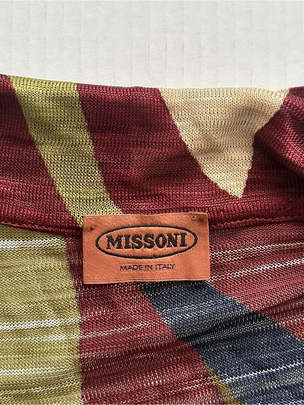 Vintage Missoni orange label Multicolor Abstract Knit Cardigan Jacket - Picture 6 of 9